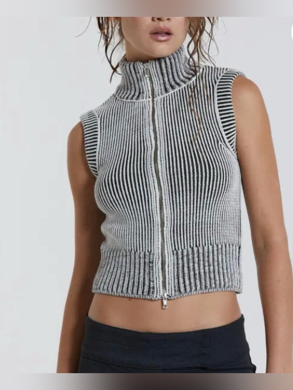 Jaded London Maddox sleeveless knitted top
